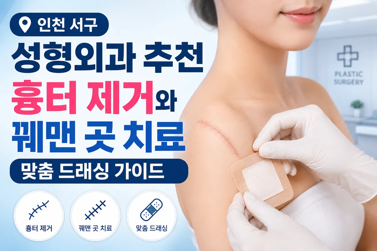 인천 서구 성형외과 추천: 흉터 제거와 꿰맨 곳 치료 및 맞춤 드래싱 가이드