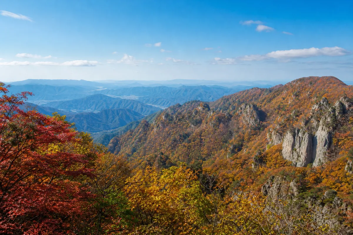 10월 국내 가을 산지의 단풍 전경