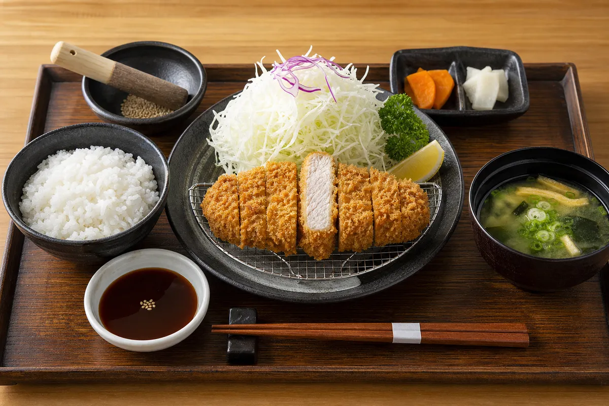 검단구 돈카츠 맛집 비교 기준 설명을 위한 일식 돈까스 상차림