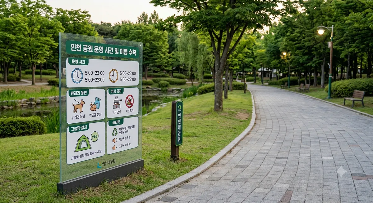 인천 공원 운영 시간 및 이용 수칙